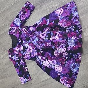Gorgeous purple floral size 8 dress